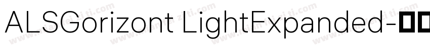 ALSGorizont LightExpanded字体转换